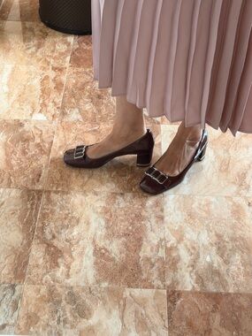 Franco Sarto Women's Metallic Burgundy shoes